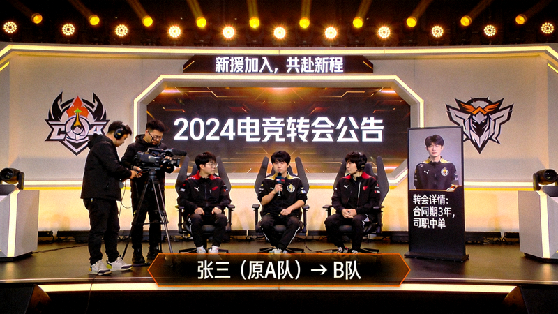 电竞战队转会公告发布会现场照片