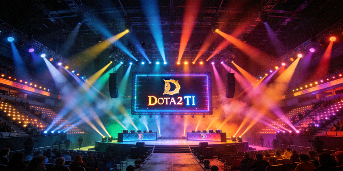 DOTA2 TI 国际邀请赛舞台现场灯光全景